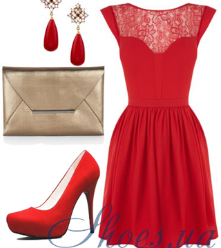 модный образ total red фото
